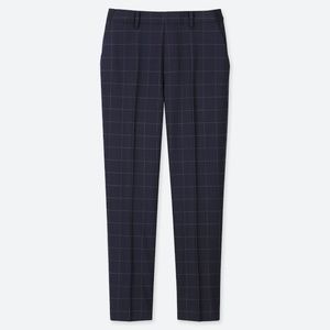 Women Ezy Windowpane Ankle-Length Pants